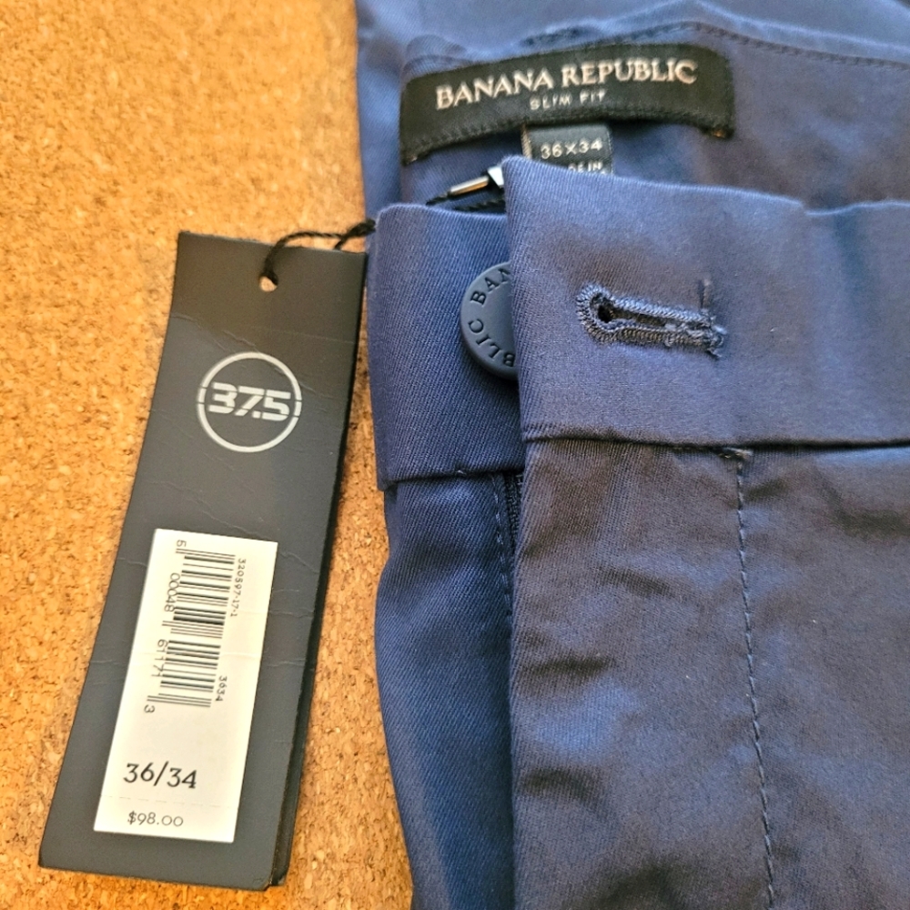 Banana Republic Slim Fit Core Temp Talilores Performance  Pants NWT 37.5